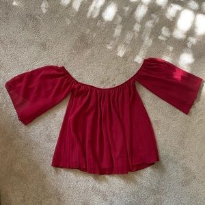 Strapless shoulder blouse